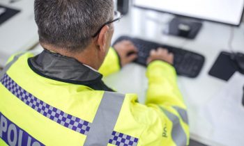 Police Computer Stock Image