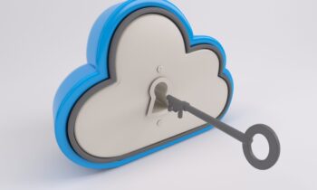 3D Render of Cloud Drive Icon